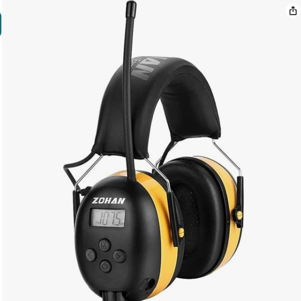 ZOHAN EM042 AM FM Radio, MP3 Compatible Headphone Hearing Protectors NRR 25dB